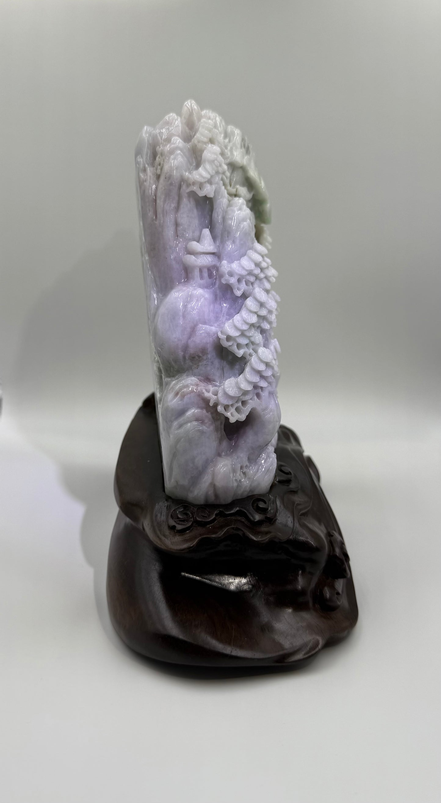 Jade Mountain Flowing Water Big Showcase Display - 翡翠玉高山流水 JM07