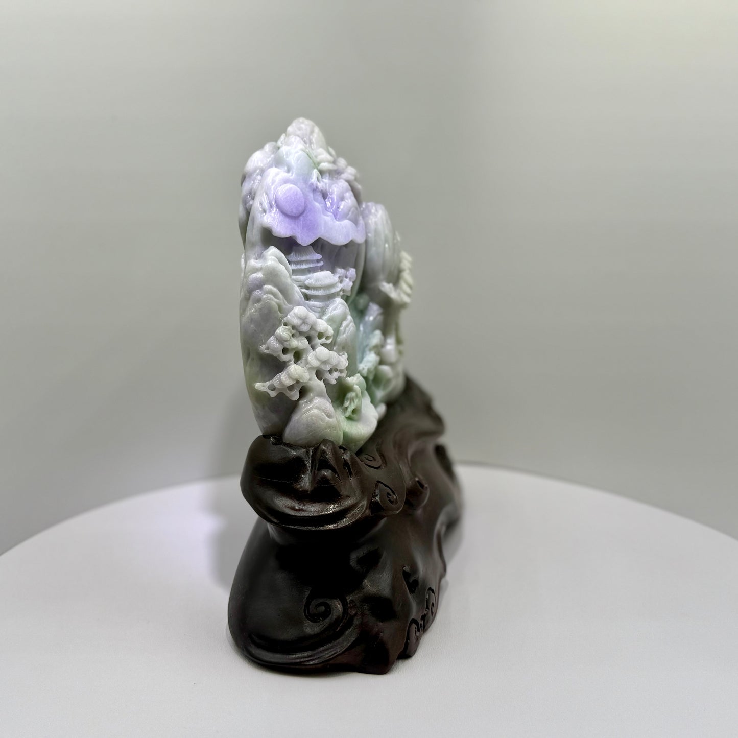 Jade Lavender/Green Mountain Display Type A Jadeite 翡翠玉山水 A 货 - JM05 (NGI Certified)