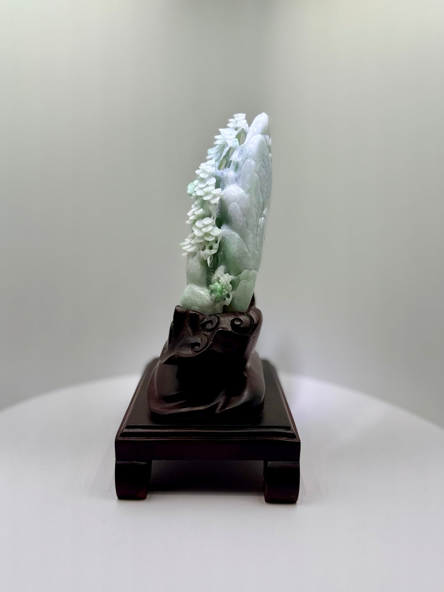 Jade Green Mountain Display Type A Jadeite 翡翠玉山水画A货 - JM03