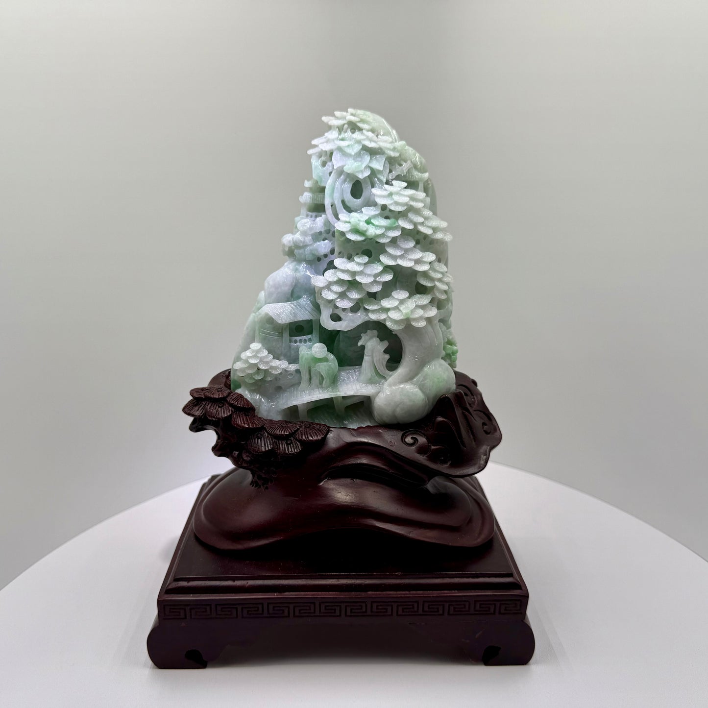 Jade Green Mountain Display Type A Jadeite 翡翠玉山水画A货 - JM03