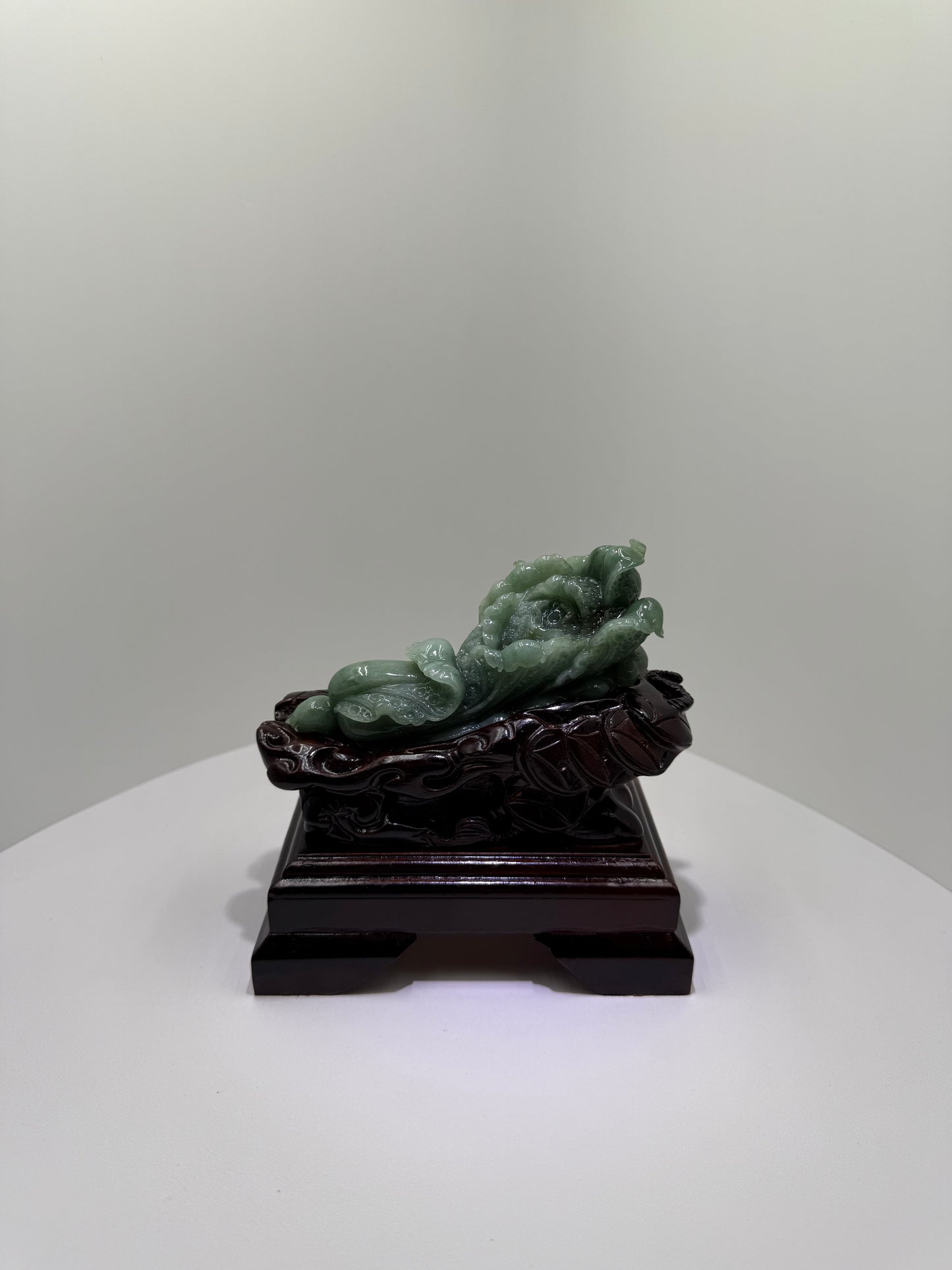 Jade Cabbage Display 翡翠玉A货 - Bai Cai 白菜