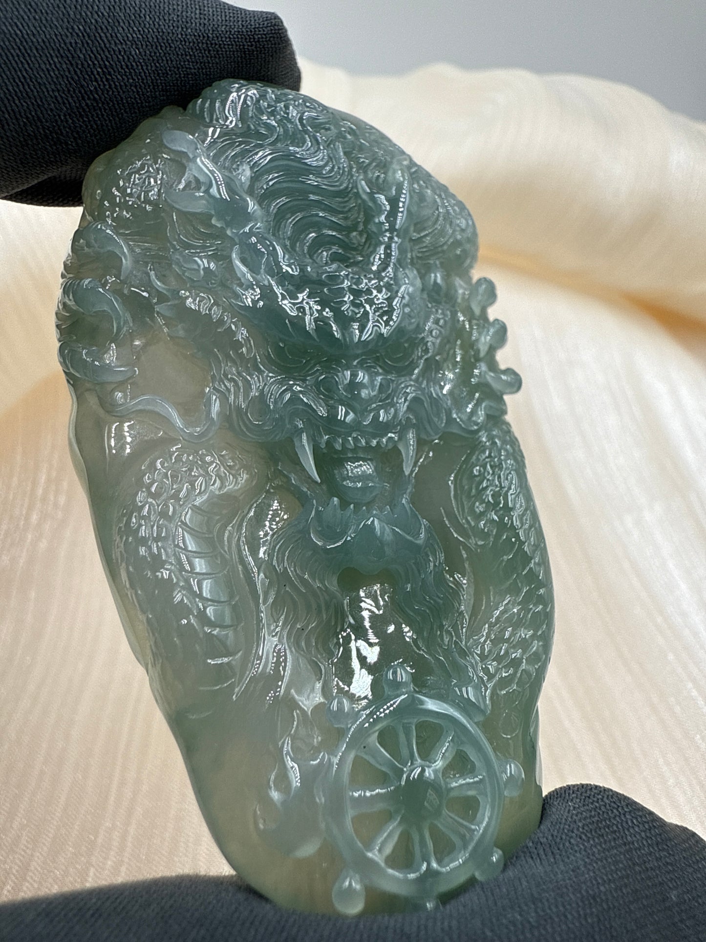 Jade Dragon Pendant - 翡翠玉龙牌 (JD02)