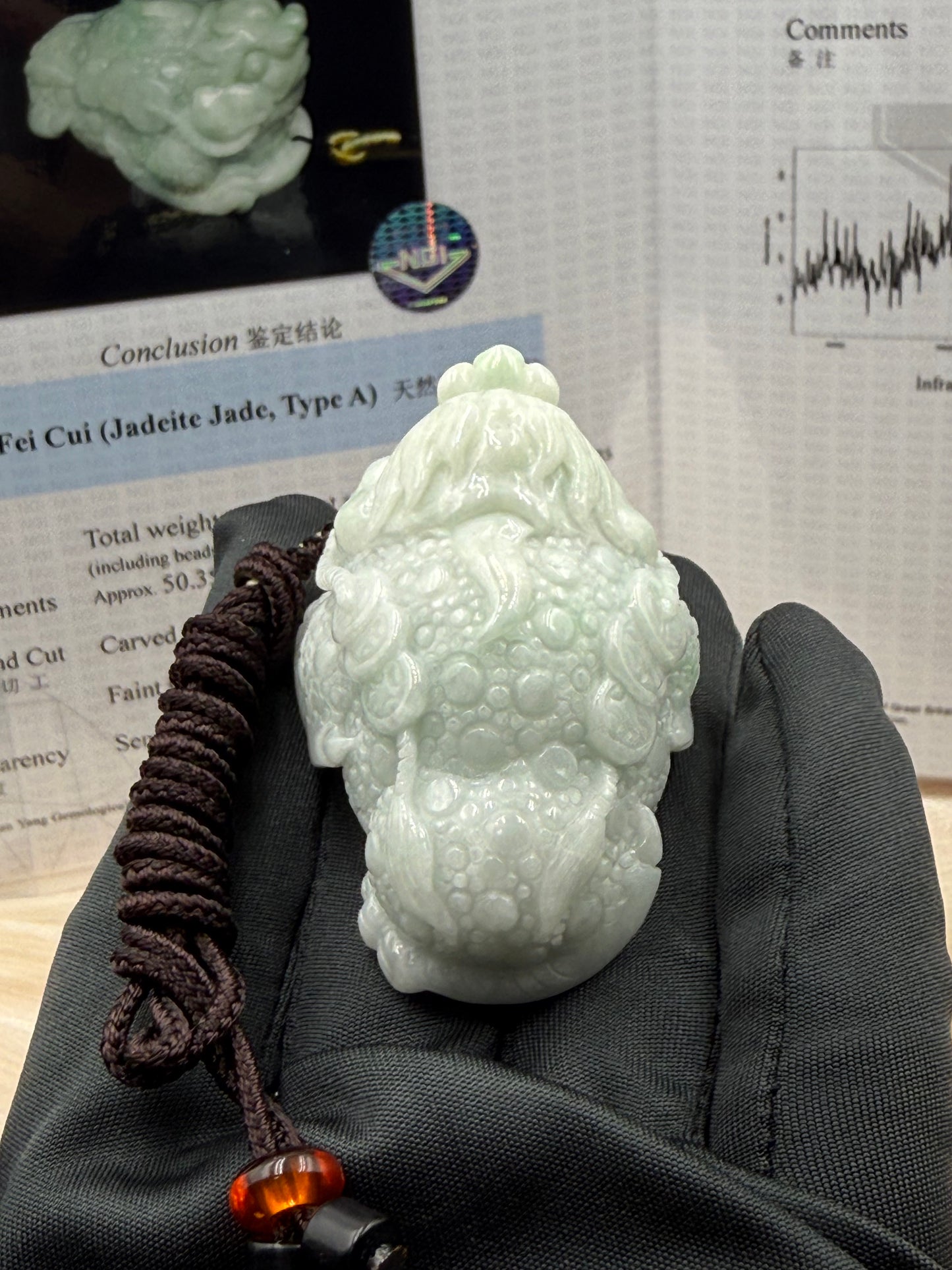 Jadeite Jade Wealth Toad Charm - 翡翠玉金蟾 (A10)