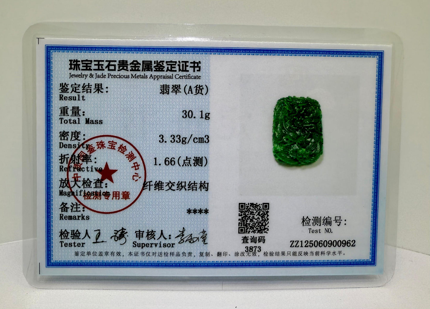 Jade Rich Green Nine Dragon Pendant - 天然翡翠玉九龙牌