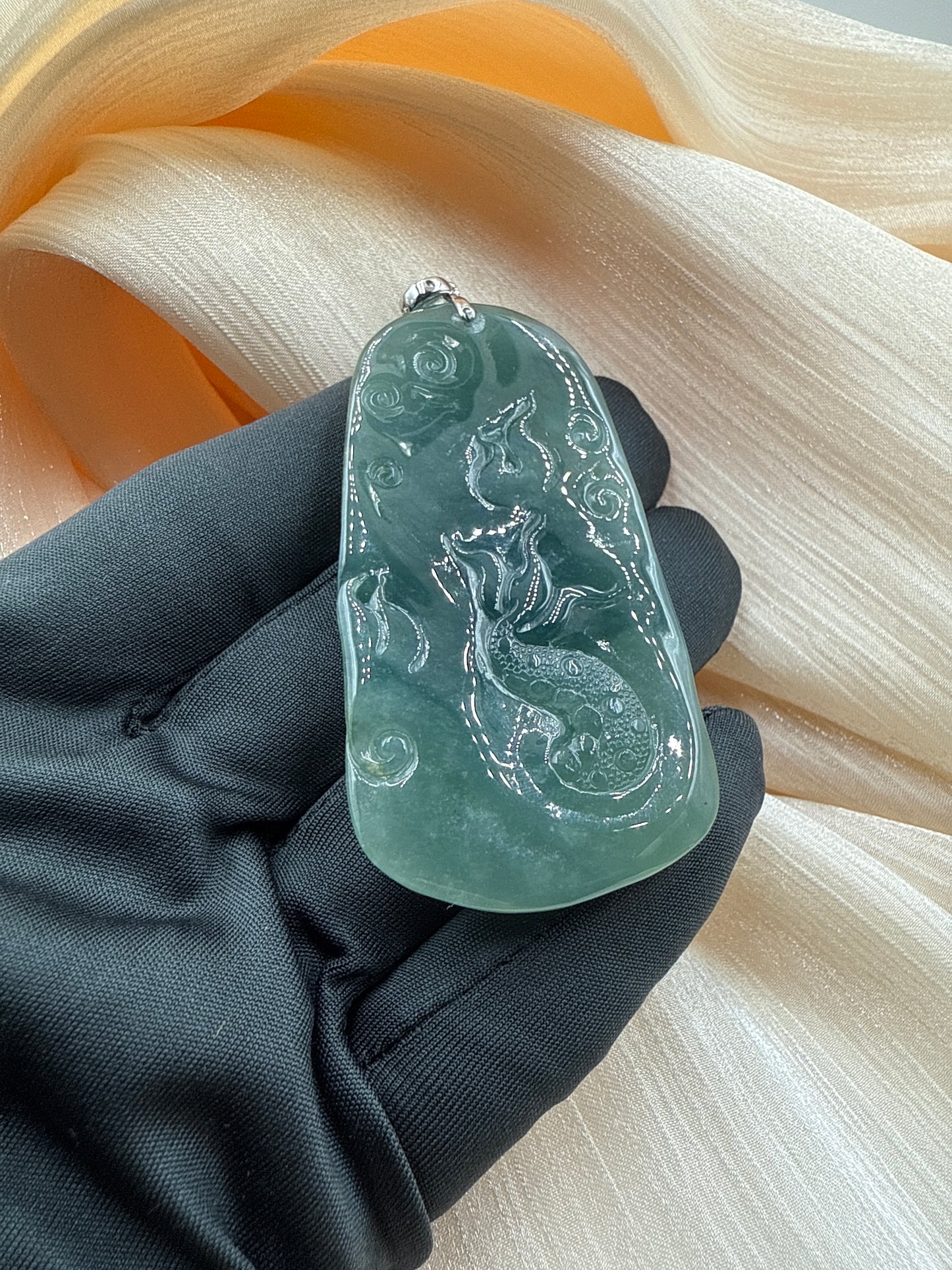 Jade Dragon Pendant - 翡翠玉龙牌 (JD01)
