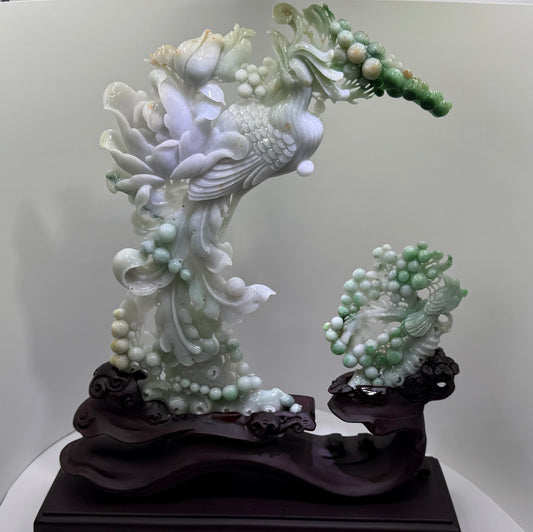 Jade Phoenix 🐦‍🔥 Display Type A Jadeite 翡翠玉凤凰摆件
