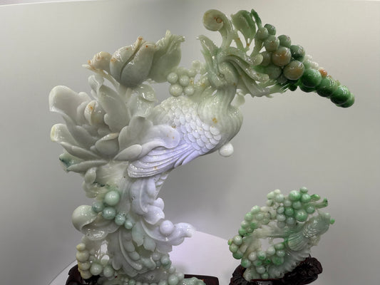 Jade Phoenix 🐦‍🔥 Display Type A Jadeite 翡翠玉凤凰摆件