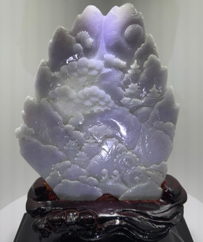 Jade Mountain Display Type A Jadeite 翡翠玉山水 - JM02