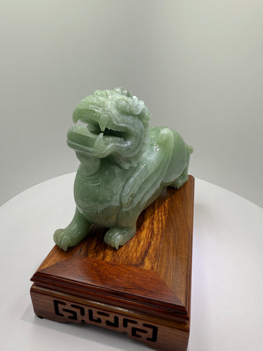 Jadeite Jade Pi Xiu Display 翡翠玉A货貔貅 (PX02) NGI Certified