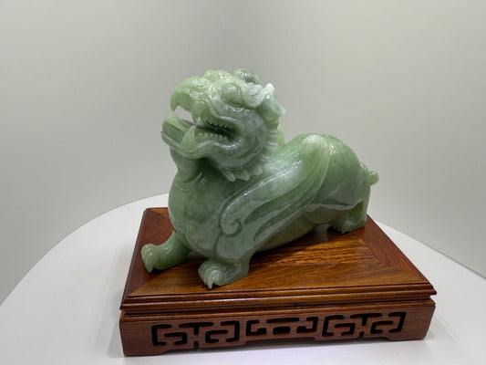 Jadeite Jade Pi Xiu Display 翡翠玉A货貔貅 (PX02) NGI Certified