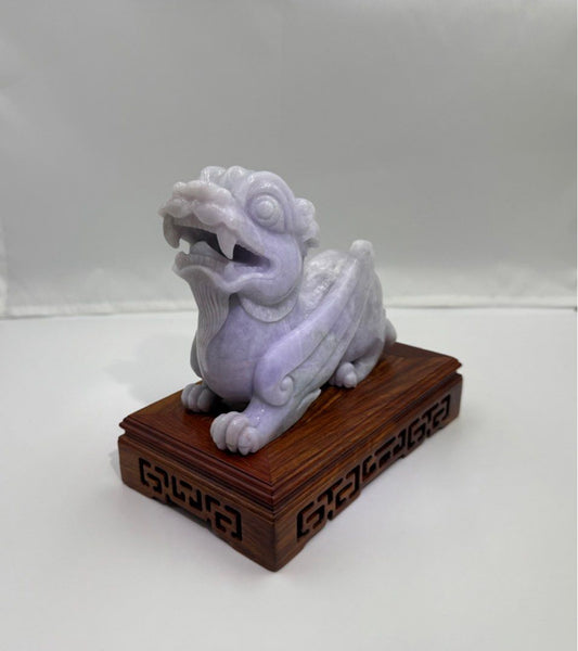 Jadeite Jade Purple Pi Xiu Display 翡翠玉貔貅 (PX15)