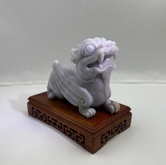 Jadeite Jade Purple Pi Xiu Display 翡翠玉貔貅 (PX15)