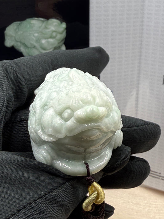 Jadeite Jade Wealth Toad Charm - 翡翠玉金蟾 (A10)