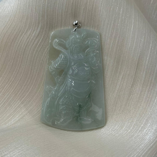 Jade Guan Gong - 翡翠玉牌关公