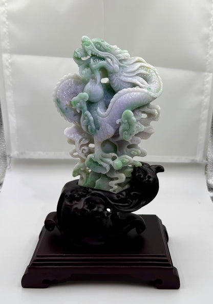 Jade Divine Dragon - 天然翡翠玉神龙呈祥 (JD01)