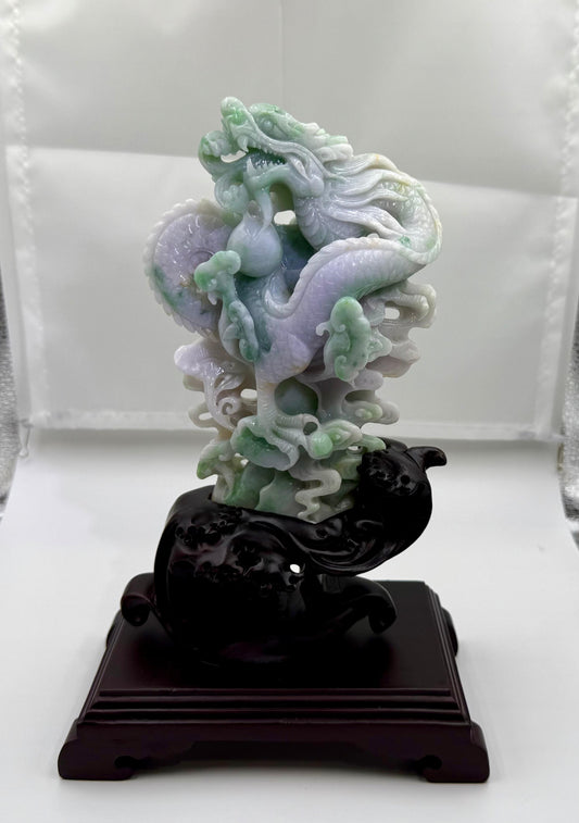 Jade Divine Dragon - 天然翡翠玉神龙呈祥 (JD01)